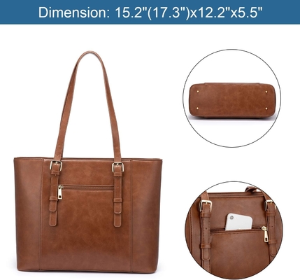 Lovevook laptopzak voor vrouwen, gestructureerde leer computerzak, professionele werktas, leraar/advocaat keuze,