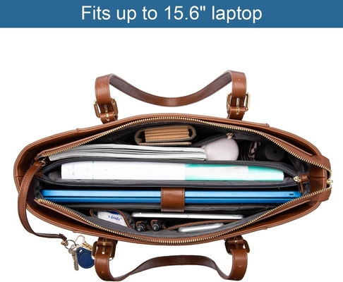 Lovevook laptopzak voor vrouwen, gestructureerde leer computerzak, professionele werktas, leraar/advocaat keuze,
