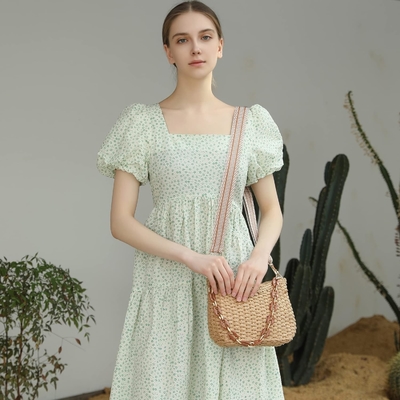 Herald kleine handgemaakte rieten zakboek crossbody tas voor vrouwen, zomer chic geweven handtas schouder tas met ketting