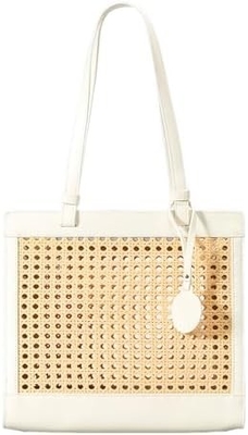 Straw beach bag voor vrouwen ZOMER Woven RATTAN TOTE BAG Straw bags en handtassen voor de vakantie met hanger