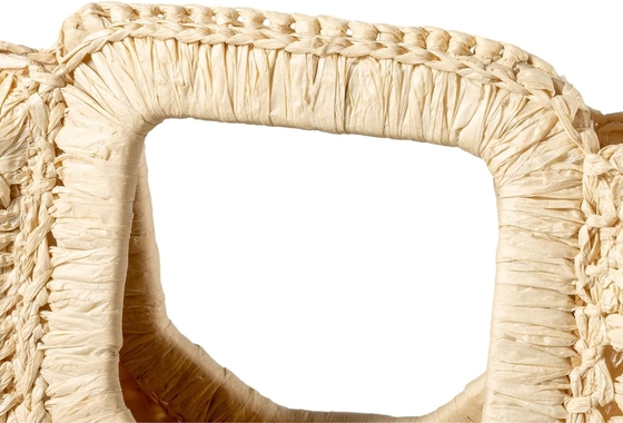 YYW handgemaakte tas voor dames, handgeweven stro Grote Hobo tas voor dames Ronde handgreep ring TOTO ZOMER strandtas strand