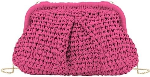 Strand Chic Vrouwen Raffia stro Dumpling Clutch stijlvolle zomervakantie crossbody tas Rattan tas