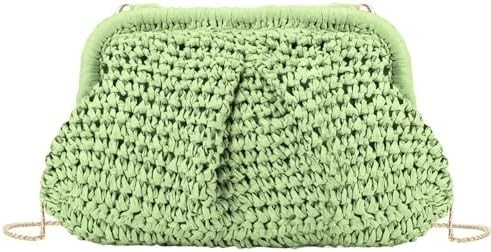 Strand Chic Vrouwen Raffia stro Dumpling Clutch stijlvolle zomervakantie crossbody tas Rattan tas