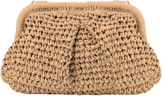 Strand Chic Vrouwen Raffia stro Dumpling Clutch stijlvolle zomervakantie crossbody tas Rattan tas