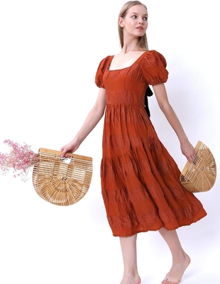 MIUCO Vrouwen BAMBOE HANDTASK Handgemaakt GROTE TOTE BAG Straw strandtassen strandtassen