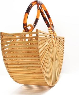 Miuco Vrouwen Bambus Handtassen Handgemaakte Handtassen Tote Bag