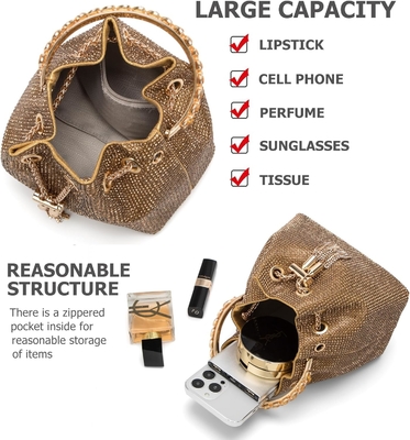 Bling Crystal Rhinestone Handtas voor vrouwen Sparkly Clutch Handtas Crossbody Tas voor avond huwelijksfeest bal