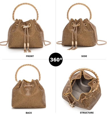 Bling Crystal Rhinestone Handtas voor vrouwen Sparkly Clutch Handtas Crossbody Tas voor avond huwelijksfeest bal