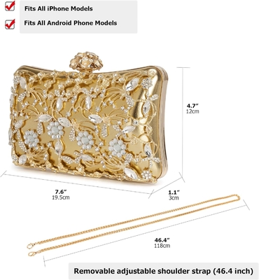 avondtas clutch tassen voor vrouwen rhinestones tas glinsterend feest schouder handtas trouwtas met ketting
