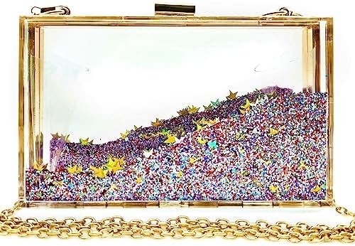 JeVenis magische doorzichtige sequins koppeling tas avond handtas voor feest bal bruid