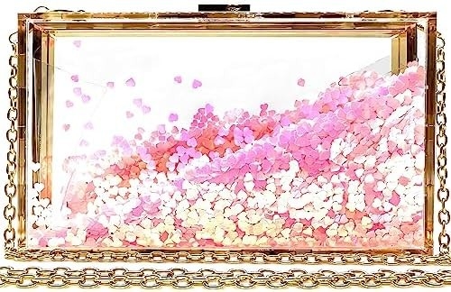 JeVenis magische doorzichtige sequins koppeling tas avond handtas voor feest bal bruid
