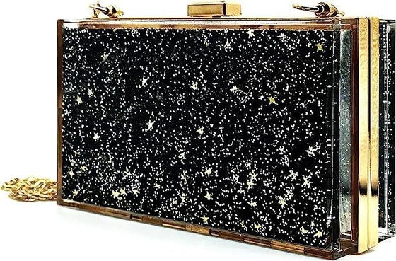 JeVenis magische doorzichtige sequins koppeling tas avond handtas voor feest bal bruid