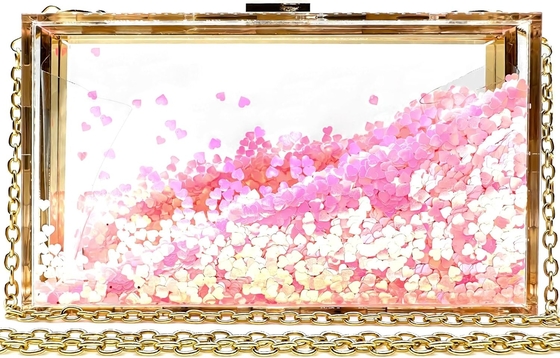 JeVenis magische doorzichtige sequins koppeling tas avond handtas voor feest bal bruid