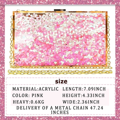 JeVenis magische doorzichtige sequins koppeling tas avond handtas voor feest bal bruid