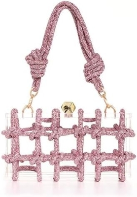 Duidelijke Acrylische Tas Rhinestone Acrylische Clutch Kristallen Avondtassen Voor Vrouwen Glitter Handtas Voor Bruiloft Cocktail Party