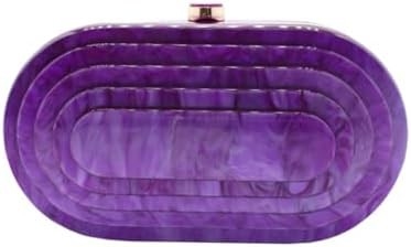 Acrylische avondtas voor vrouwen Schelpvorm Schouder Crossbody Tas Glitter Marmeren Handtas