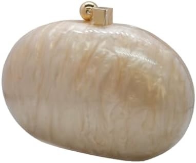 Acrylische avondtas voor vrouwen Schelpvorm Schouder Crossbody Tas Glitter Marmeren Handtas