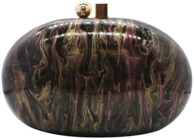 Acrylische avondtas voor vrouwen Schelpvorm Schouder Crossbody Tas Glitter Marmeren Handtas