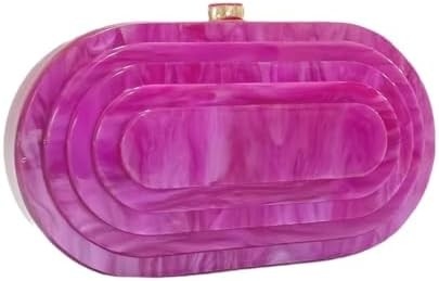 Acrylische avondtas voor vrouwen Schelpvorm Schouder Crossbody Tas Glitter Marmeren Handtas