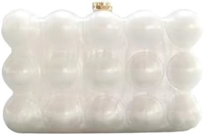 Acrylische avondtas voor vrouwen Schelpvorm Schouder Crossbody Tas Glitter Marmeren Handtas