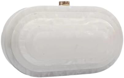 Acrylische avondtas voor vrouwen Schelpvorm Schouder Crossbody Tas Glitter Marmeren Handtas