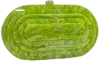 Acrylische avondtas voor vrouwen Schelpvorm Schouder Crossbody Tas Glitter Marmeren Handtas