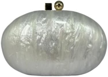 Acrylische avondtas voor vrouwen Schelpvorm Schouder Crossbody Tas Glitter Marmeren Handtas