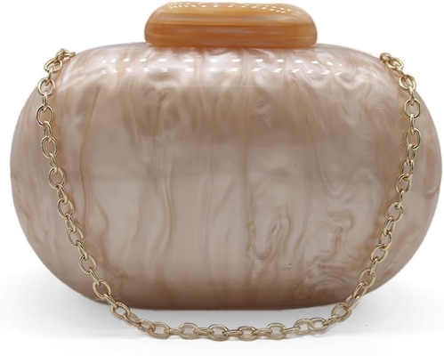 Acrylische avondtas voor vrouwen Schelpvorm Schouder Crossbody Tas Glitter Marmeren Handtas