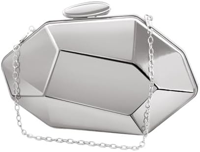 Vrouwen roosterpatroon metalen avond handtas, geometrische avond handtas handtas voor feesten, bruiloften, proms
