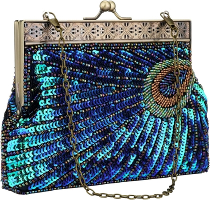 VINTAGE STYLE GRAATEN EN GESCHNEDEN AVONTEKAS Bruiloftsfeest HANDTASJE GRAATEN KASJE VIR VROUWEN AVONTEKAS