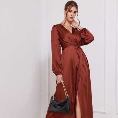 Vrouwen Satine avondtas Clutch tas Handtas voor vrouwen Bruiloft schoudertas met 2 kettingen voor formele cocktail party