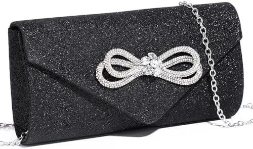 Vrouwen avond handtas glanzend kristal boog flap klem tas voor vrouwen bruiloft feest prom tas