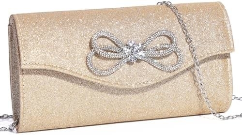 Vrouwen avond handtas glanzend kristal boog flap klem tas voor vrouwen bruiloft feest prom tas
