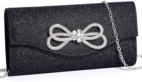Vrouwen avond handtas glanzend kristal boog flap klem tas voor vrouwen bruiloft feest prom tas
