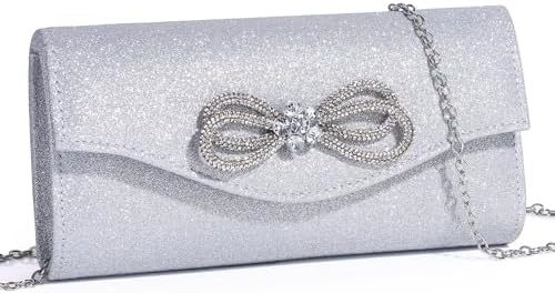 Vrouwen avond handtas glanzend kristal boog flap klem tas voor vrouwen bruiloft feest prom tas
