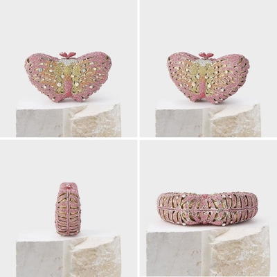Vrouwen'S ELEGANTE VLOEPELS RINESTONE Avondtassen LUXURIE CRYSTAL CLUTCH bruiloftsfeest cocktail handtas