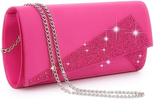 DASEIN Vrouwen Satine Strass Clutch avondtassen Glinster Glinster Glinster Handtas voor feest Bruiloft Cocktail Bal