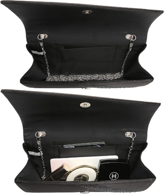 DASEIN Vrouwen Satine Strass Clutch avondtassen Glinster Glinster Glinster Handtas voor feest Bruiloft Cocktail Bal