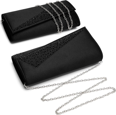 DASEIN Vrouwen Satine Strass Clutch avondtassen Glinster Glinster Glinster Handtas voor feest Bruiloft Cocktail Bal