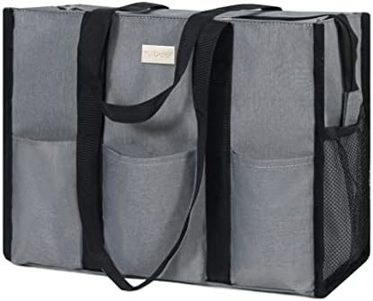TOPDESIGN NUTILITY WATER RESISTENT TOTE BAG met 13 buitenste en binnenste zakken, top rits sluiting en dikke bodem steun