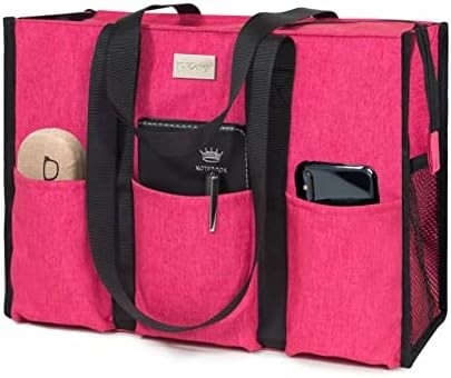 TOPDESIGN NUTILITY WATER RESISTENT TOTE BAG met 13 buitenste en binnenste zakken, top rits sluiting en dikke bodem steun