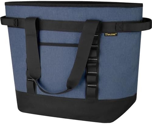 WALINE LARGE 36-CAN COOLER BAGS geïsoleerd, PEVA SOFT COOLER TOTE BAG, geïsoleerde kruidenierszakken met rits boven