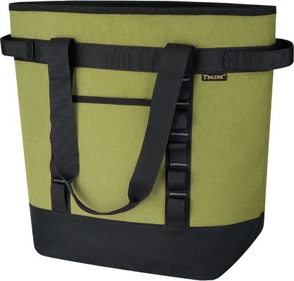 WALINE LARGE 36-CAN COOLER BAGS geïsoleerd, PEVA SOFT COOLER TOTE BAG, geïsoleerde kruidenierszakken met rits boven