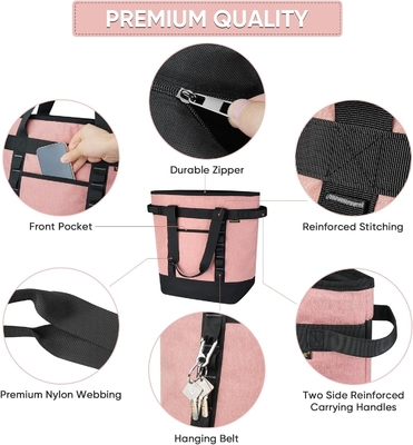 WALINE LARGE 36-CAN COOLER BAGS geïsoleerd, PEVA SOFT COOLER TOTE BAG, geïsoleerde kruidenierszakken met rits boven