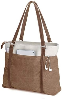 Vrouwen Laptop TOTE BAG voor het werk lichtgewicht splice doek 15,6 inch handtas