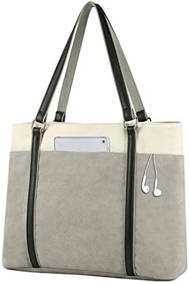 Vrouwen Laptop TOTE BAG voor het werk lichtgewicht splice doek 15,6 inch handtas