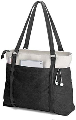 Vrouwen Laptop TOTE BAG voor het werk lichtgewicht splice doek 15,6 inch handtas