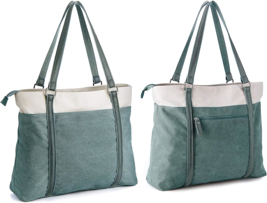 Vrouwen Laptop TOTE BAG voor het werk lichtgewicht splice doek 15,6 inch handtas
