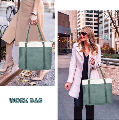 Vrouwen Laptop TOTE BAG voor het werk lichtgewicht splice doek 15,6 inch handtas
