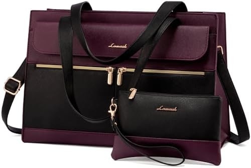 Lovevook laptopzak voor vrouwen 15,6 inch laptop voor alle werkzak professionele leer computer koffer waterdicht zakelijk